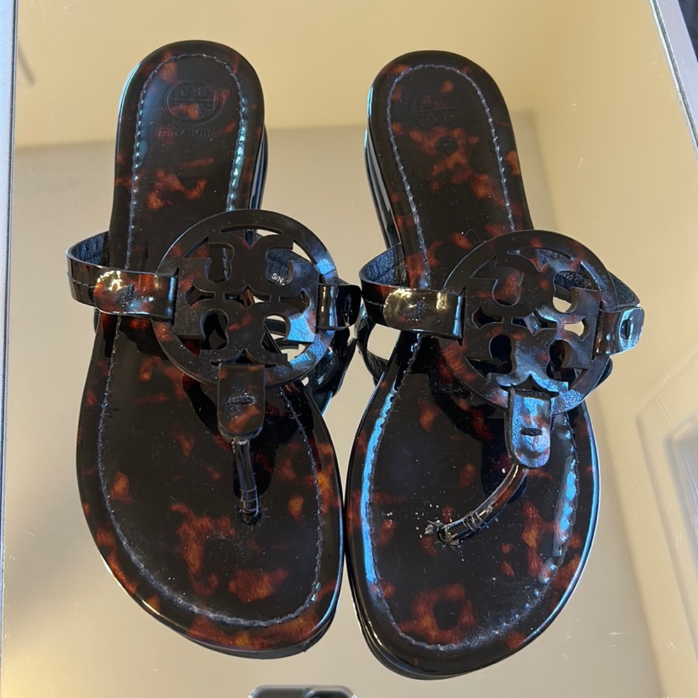 Patent tory burch miller sandals